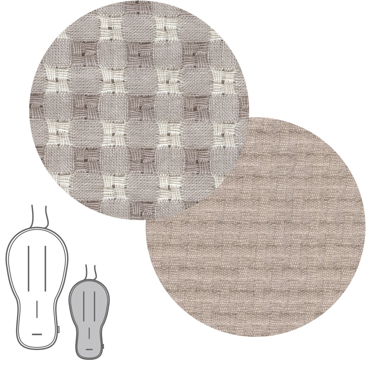 COLCHONETA SILLA PASEO R.OVAL VICKY BEIGE 43x88x1 CM& Cambrass