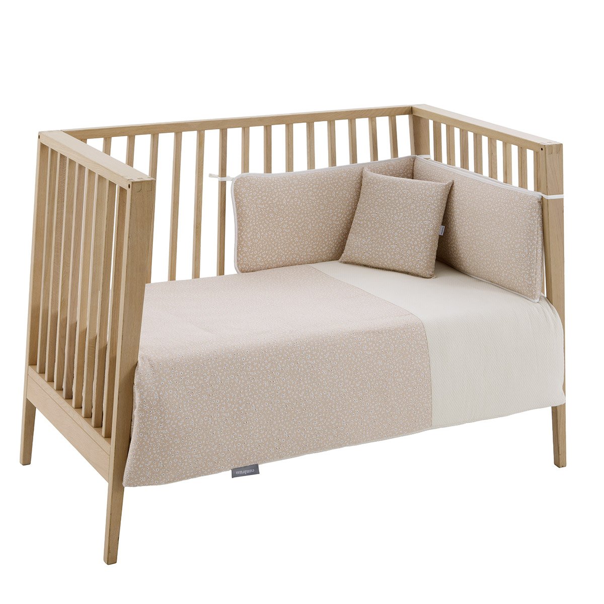 JGO 2 PCS.F.NORDICA CUNA 60 RUSTIC ROSA 100x140x3 CM& Cambrass