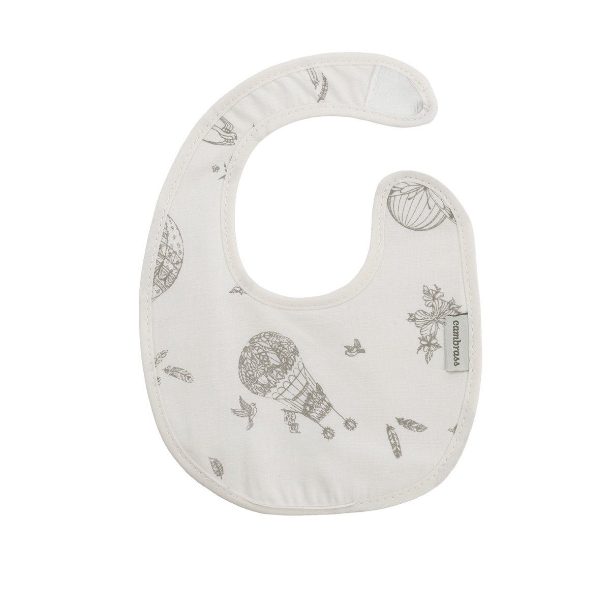 BABERO REDONDO CON VELCRO GLOBE CRUDO 16x19x1 CM& Cambrass