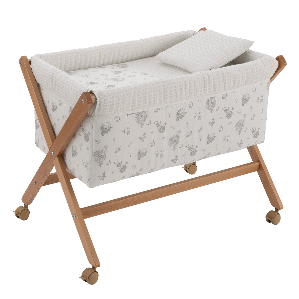 MINICUNA TIJERA MADERA GLOBE CRUDO/NATURAL 55x87x74 CM& Cambrass