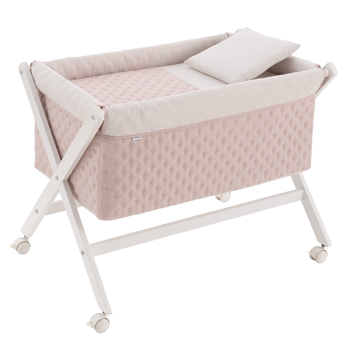 MINICUNA TIJERA MADERA TENDER BLUSH/BCO 55x87x74 CM& Cambrass