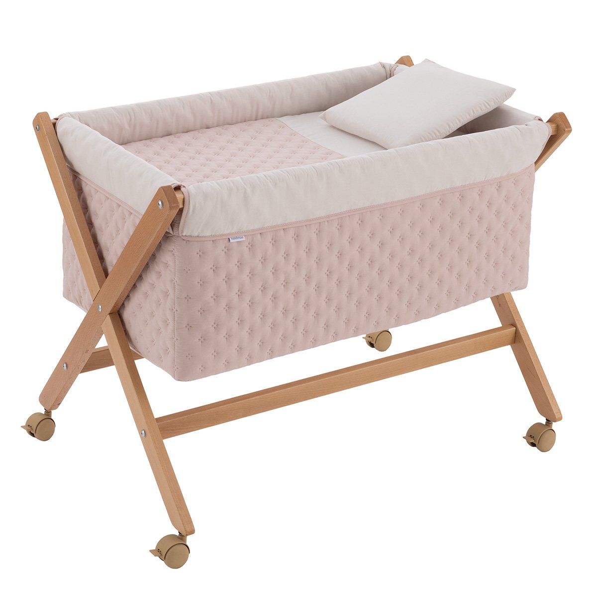 MINICUNA TIJERA MADERA TENDER BLUSH/NATURAL 55x87x74 CM& Cambrass