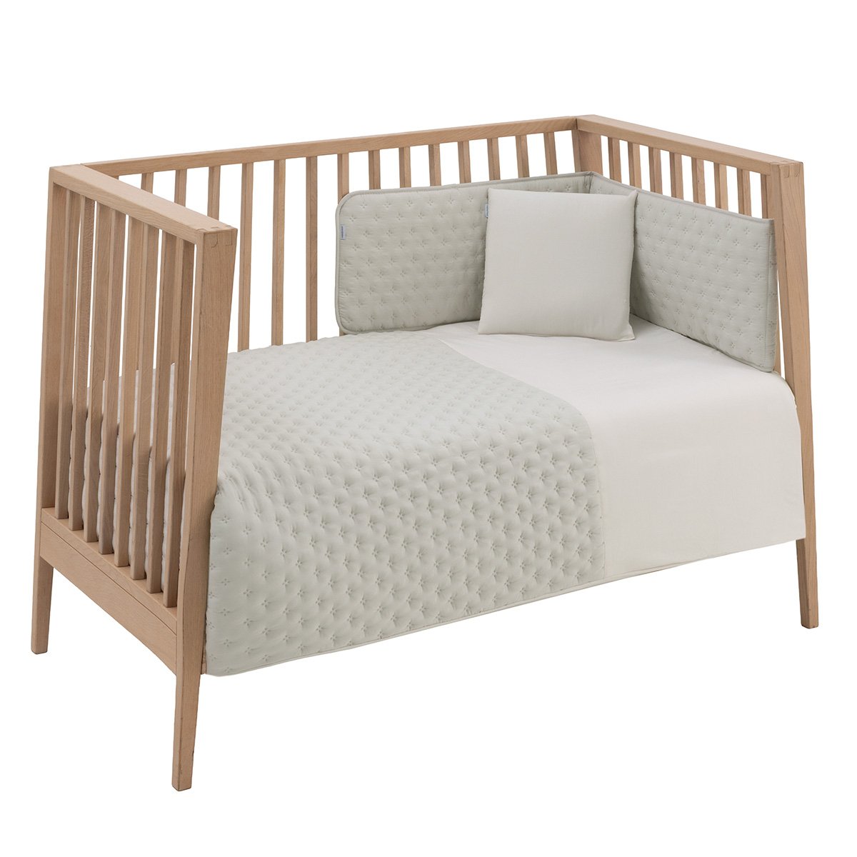 JGO 2 PCS.F.NORDICA CUNA 60 TENDER MINT 100x140x3 CM& Cambrass