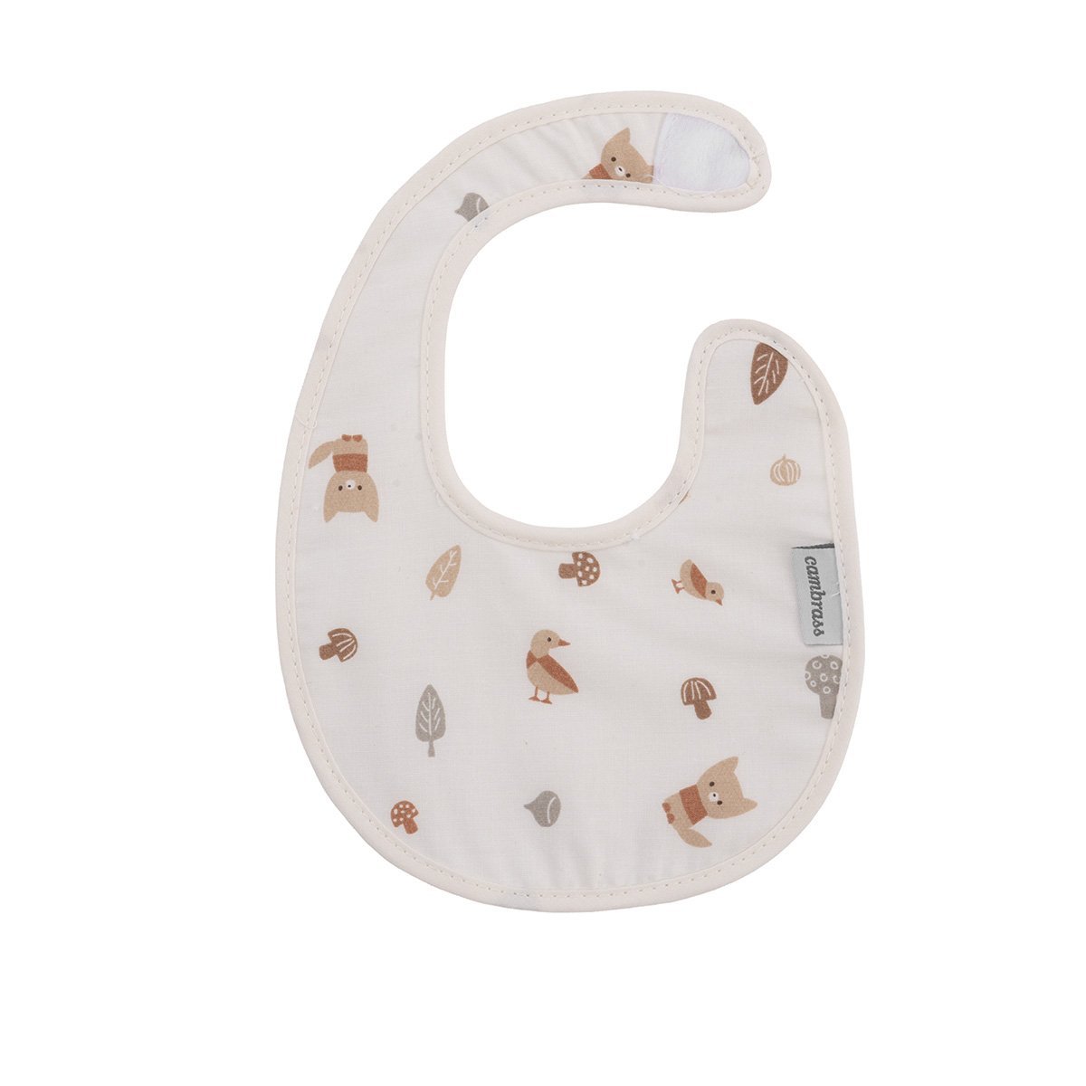 BABERO REDONDO CON VELCRO SENDA BEIGE 16x19x1 CM& Cambrass