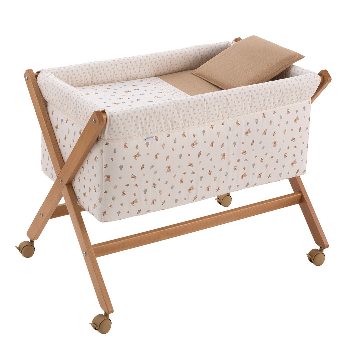 MINICUNA TIJERA MADERA SENDA BEIGE/NATURAL 55x87x74 CM& Cambrass