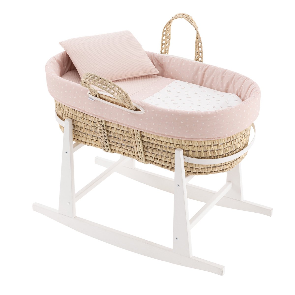 MOISES PALMA ACOLCH+PATA M.BCO CALMA ROSA/BCO 39x80x61 CM& Cambrass