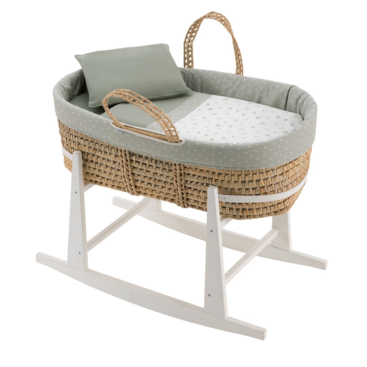 MOISES PALMA ACOLCH+PATA M.BCO CALMA VERDE/BLANCO 39x80x61 CM& Cambrass