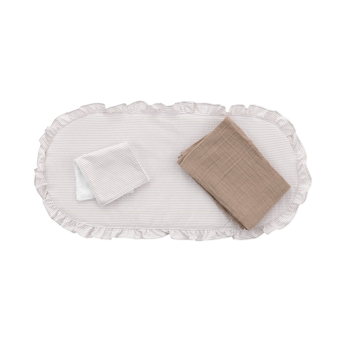 PACK COLCHA CAPAZO CANDELA CRUDO 35x75x1 CM& Cambrass