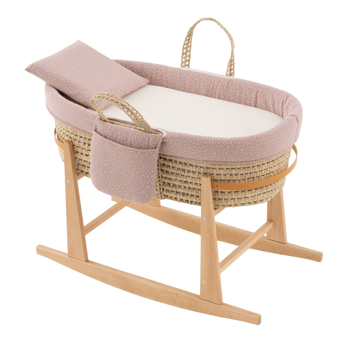 MOISES BEBE MIO CUCO + PATAS GEORGIA ROSA/BEIGE 39x80x61 CM& Cambrass