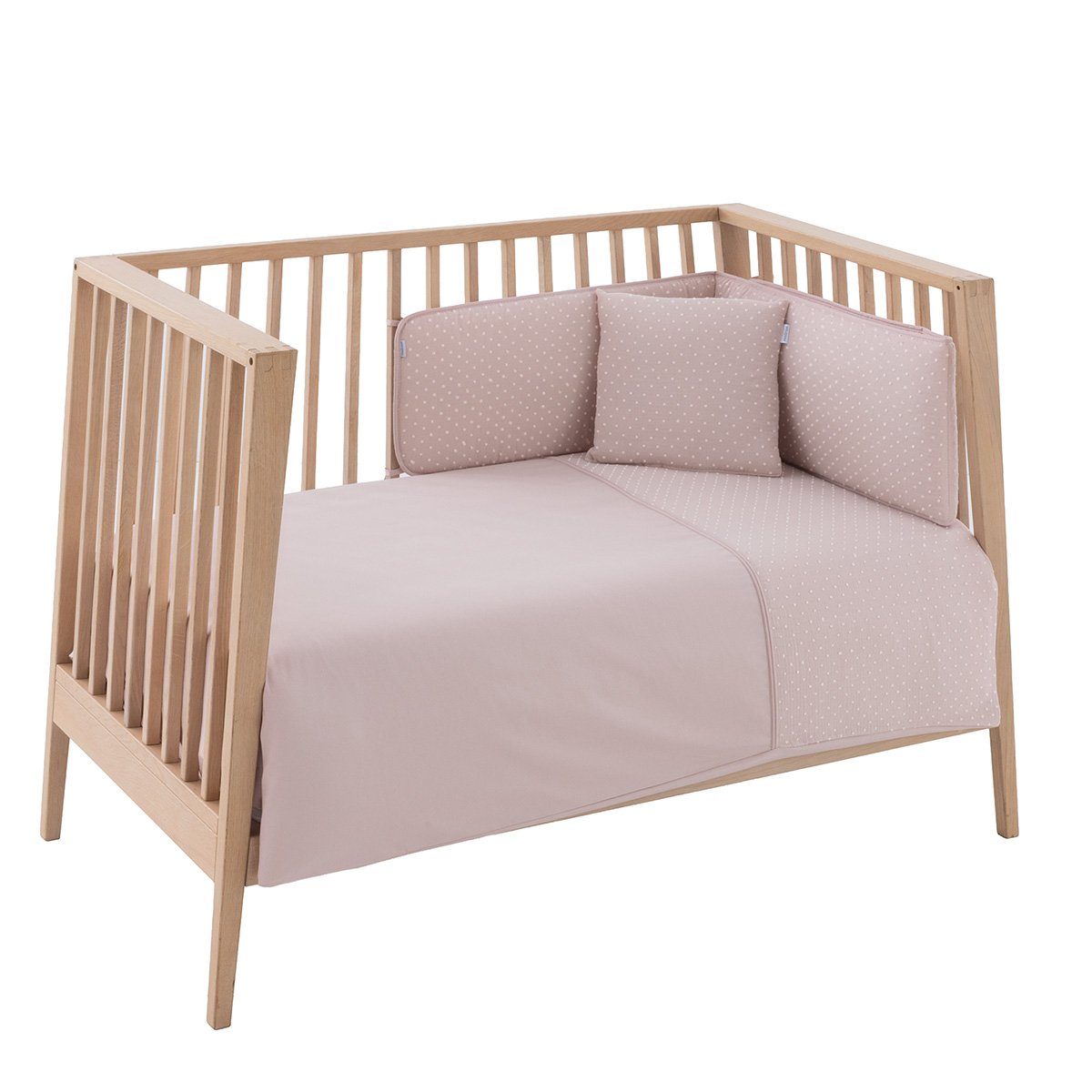 JGO 2 PCS.F.NORDICA CUNA 60 UNIC ROSA 100x140x3 CM& Cambrass
