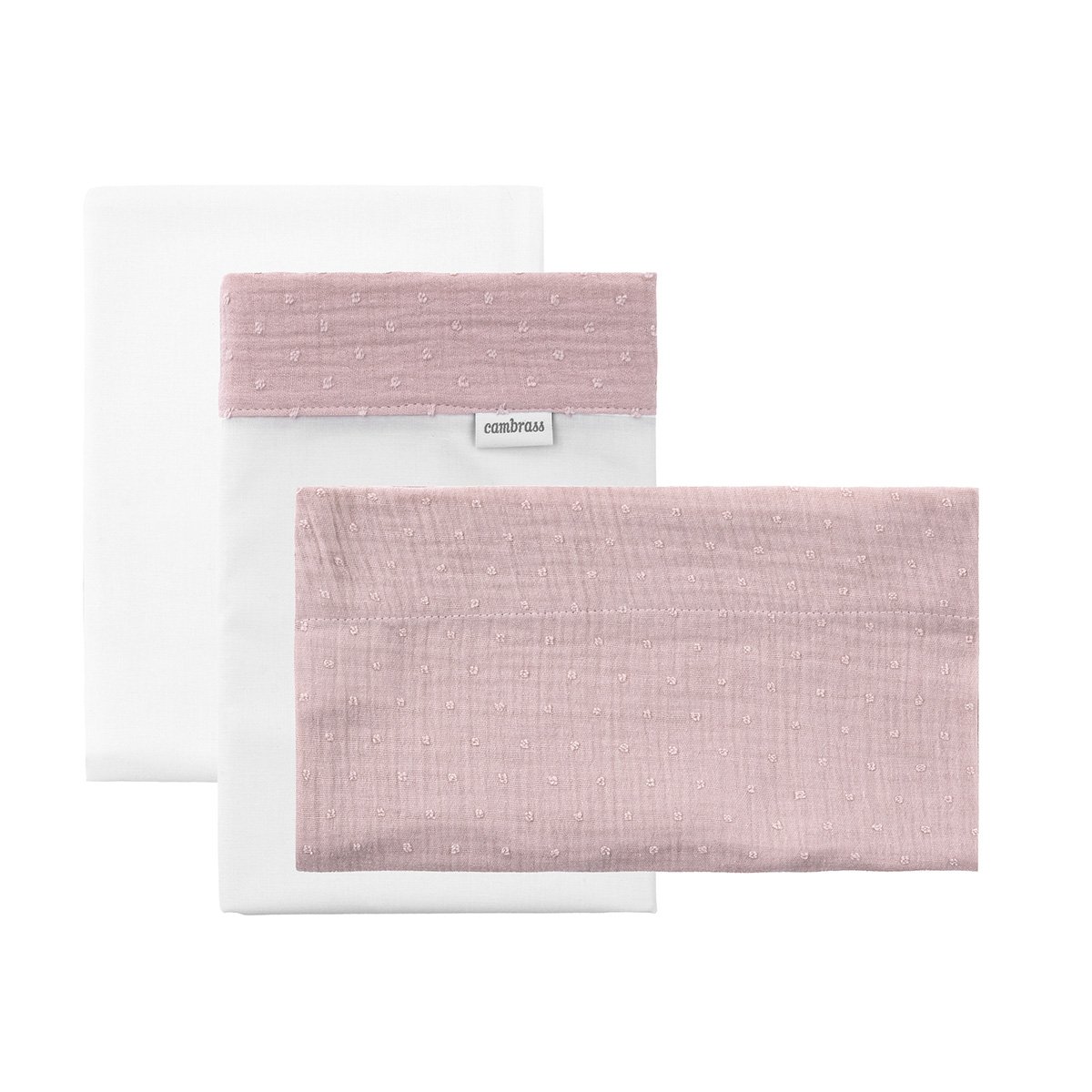 SABANA MINICUNA 3 PCS 50x90x1 CM UNIC ROSA& Cambrass