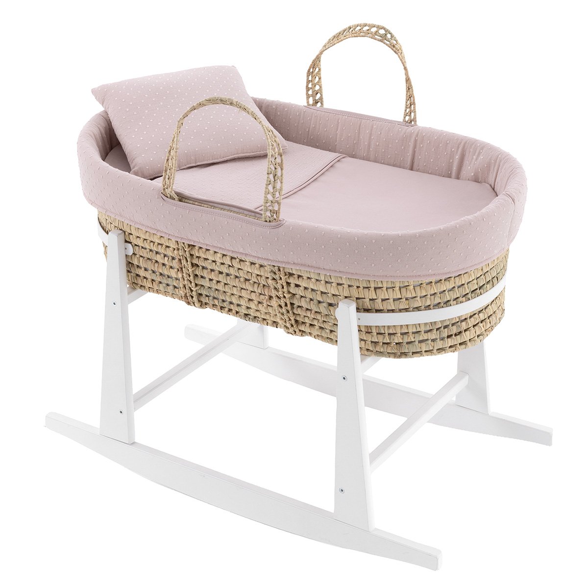 MOISES PALMA ACOLCH+PATA M.BCO UNIC ROSA/BCO 39x80x61 CM& Cambrass