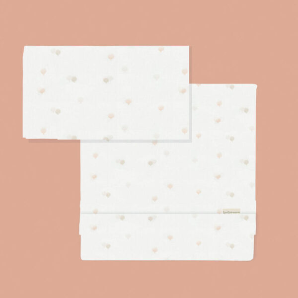 Tríptico minicuna Ciel blanco/rosa Bimbidreams