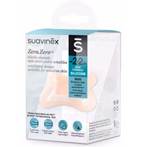 Chupete ZeroZero silicona -2/2 meses Suavinex
