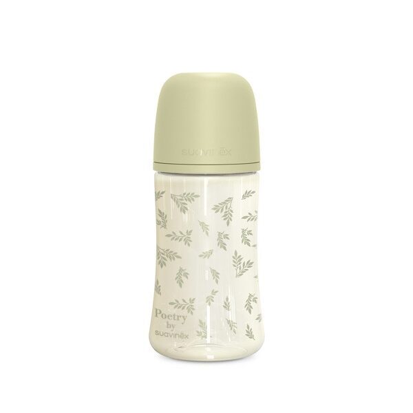 Biberón de poliamida 270 ml Suavinex Poetry Verde con tetina fisiológica SX Pro
