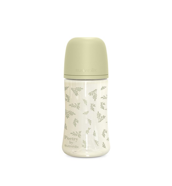 Biberón de poliamida 270 ml Suavinex Poetry Verde con tetina fisiológica SX Pro