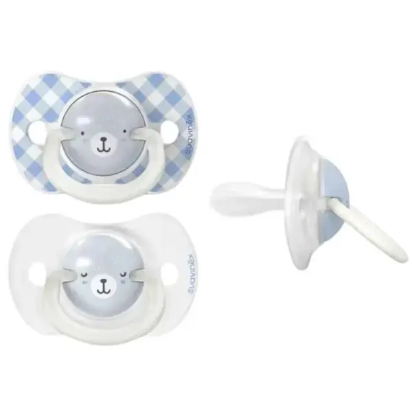 Pack de 2 Chupetes Fisiológico de Silicona Suavinex Wild & Free 0-6 Meses Azul