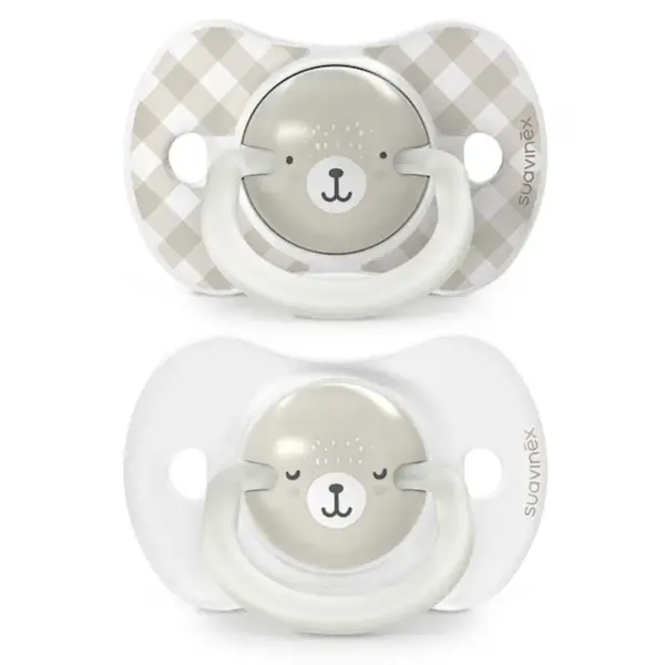 Pack de 2 Chupetes Fisiológico de Silicona Suavinex Wild & Free 6-18 Meses Gris