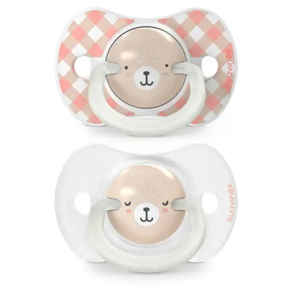 Pack de 2 Chupetes Fisiológico de Silicona Suavinex Wild & Free 6-18 Meses Rosa