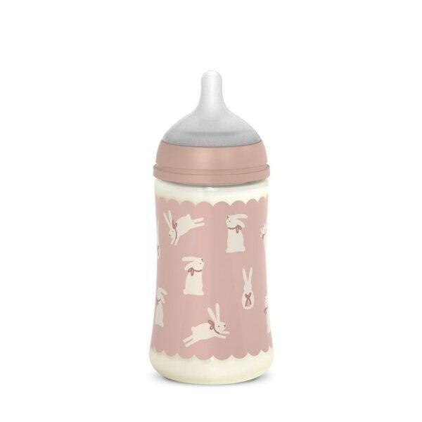 Biberón de Poliamida 270 ml Suavinex Wonderland Conejos Rosa