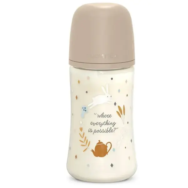 Biberón de Poliamida 270 ml Suavinex Wonderland Conejos Beige