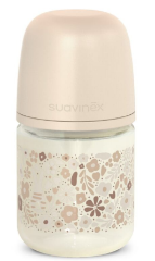 Biberón de Vidrio 120 ml Suavinex Wonderland Liberty Beige