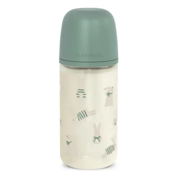 Biberón de Vidrio 240 ml Suavinex Wonderland Conejos Verde