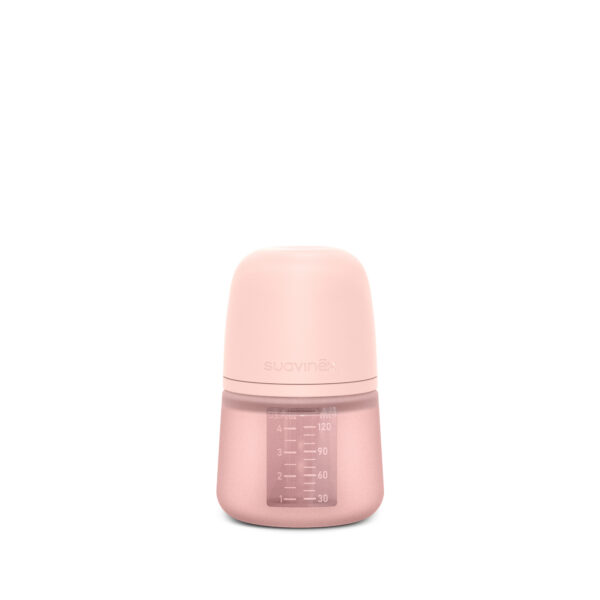 Biberón de silicona 120 ml Suavinex Colour Essence Rosa con tetina fisiológica SX Pro