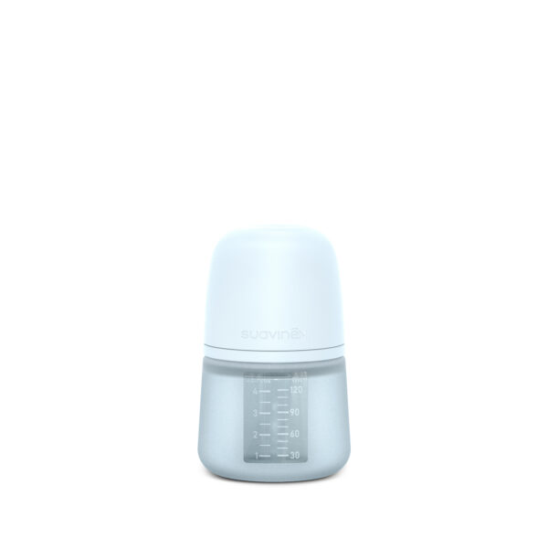 Biberón de silicona 120 ml Suavinex Colour Essence Azul con tetina fisiológica SX Pro