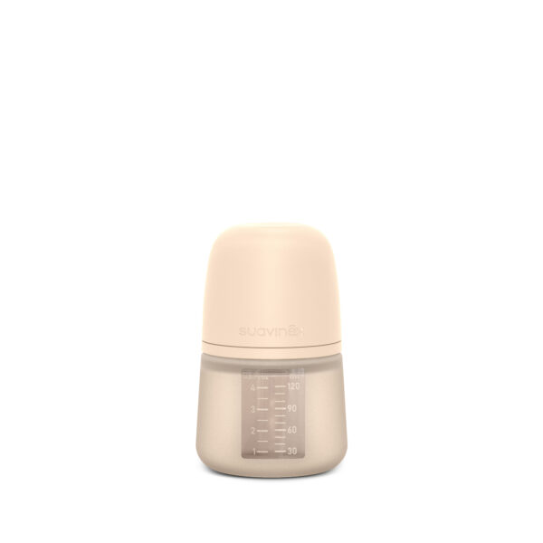 Biberón de silicona 120 ml Suavinex Colour Essence Beige con tetina fisiológica SX Pro