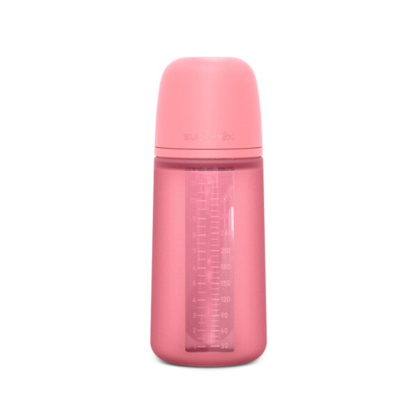 Biberón de silicona 330 ml Suavinex Colour Essence Rosa con tetina fisiológica SX Pro