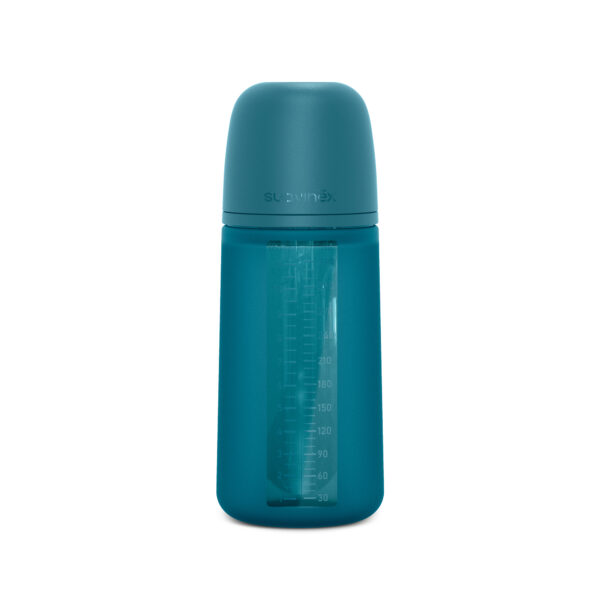 Biberón de silicona 330 ml Suavinex Colour Essence Azul con tetina fisiológica SX Pro