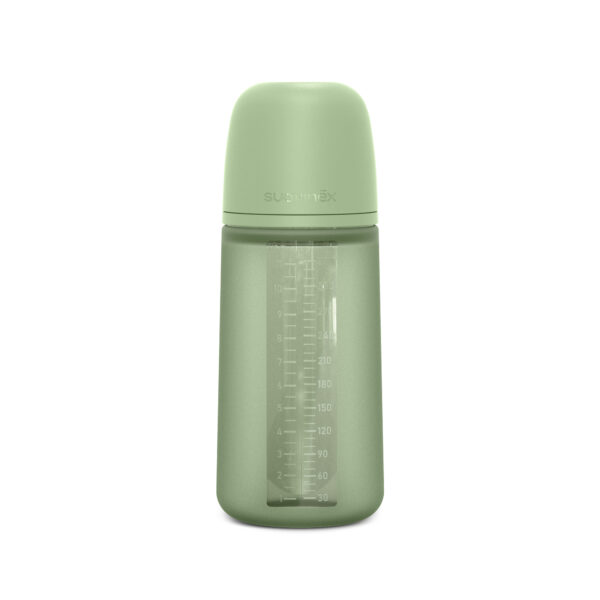 Biberón de silicona 330 ml Suavinex Colour Essence Verde con tetina fisiológica SX Pro