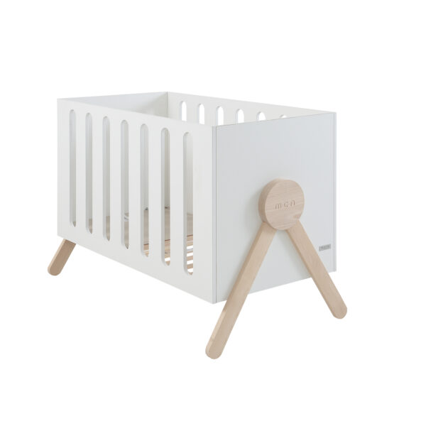 Cuna Micuna Swing 120x60 blanco y madera
