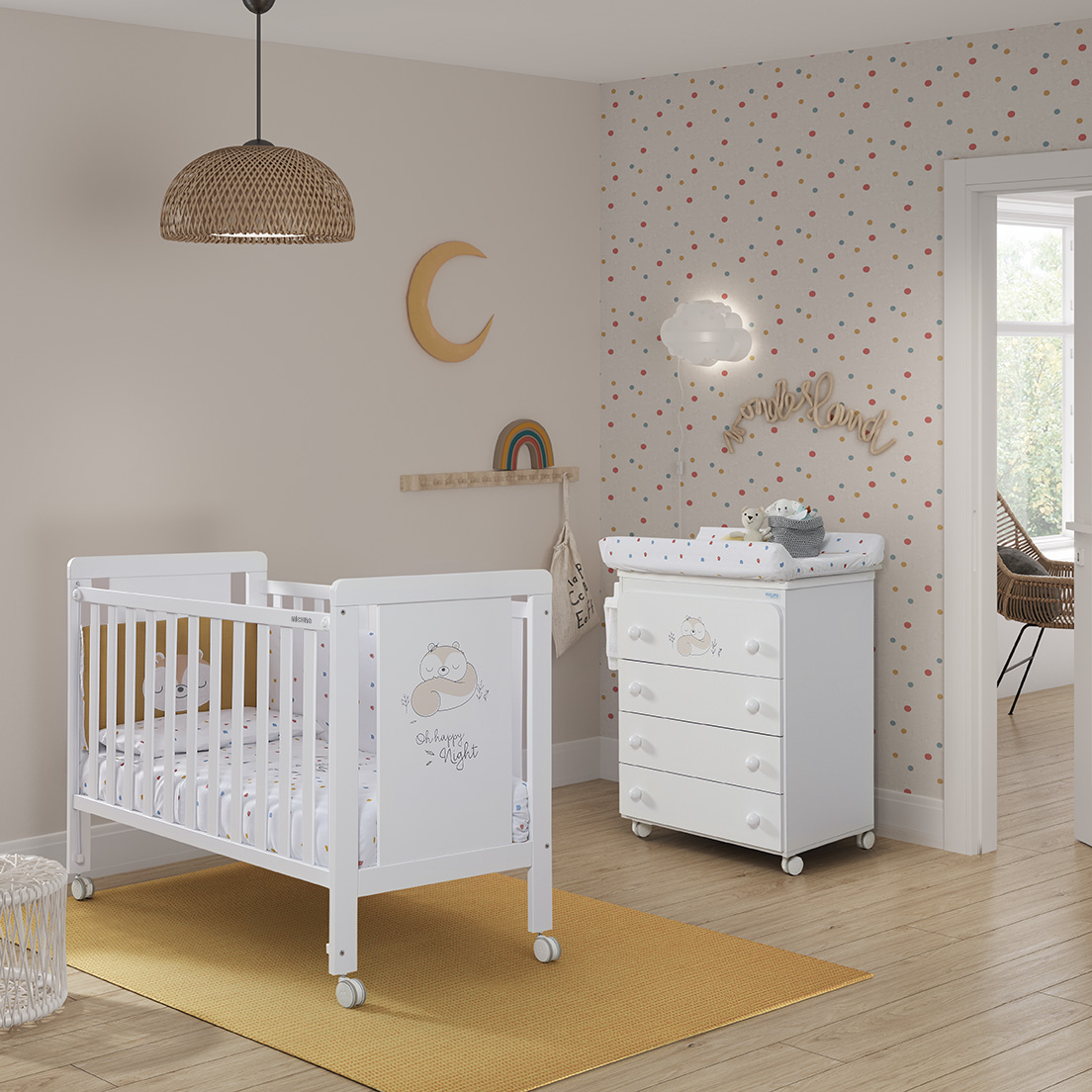 Cuna Micuna Happy 120x60 blanco - Imagen 3