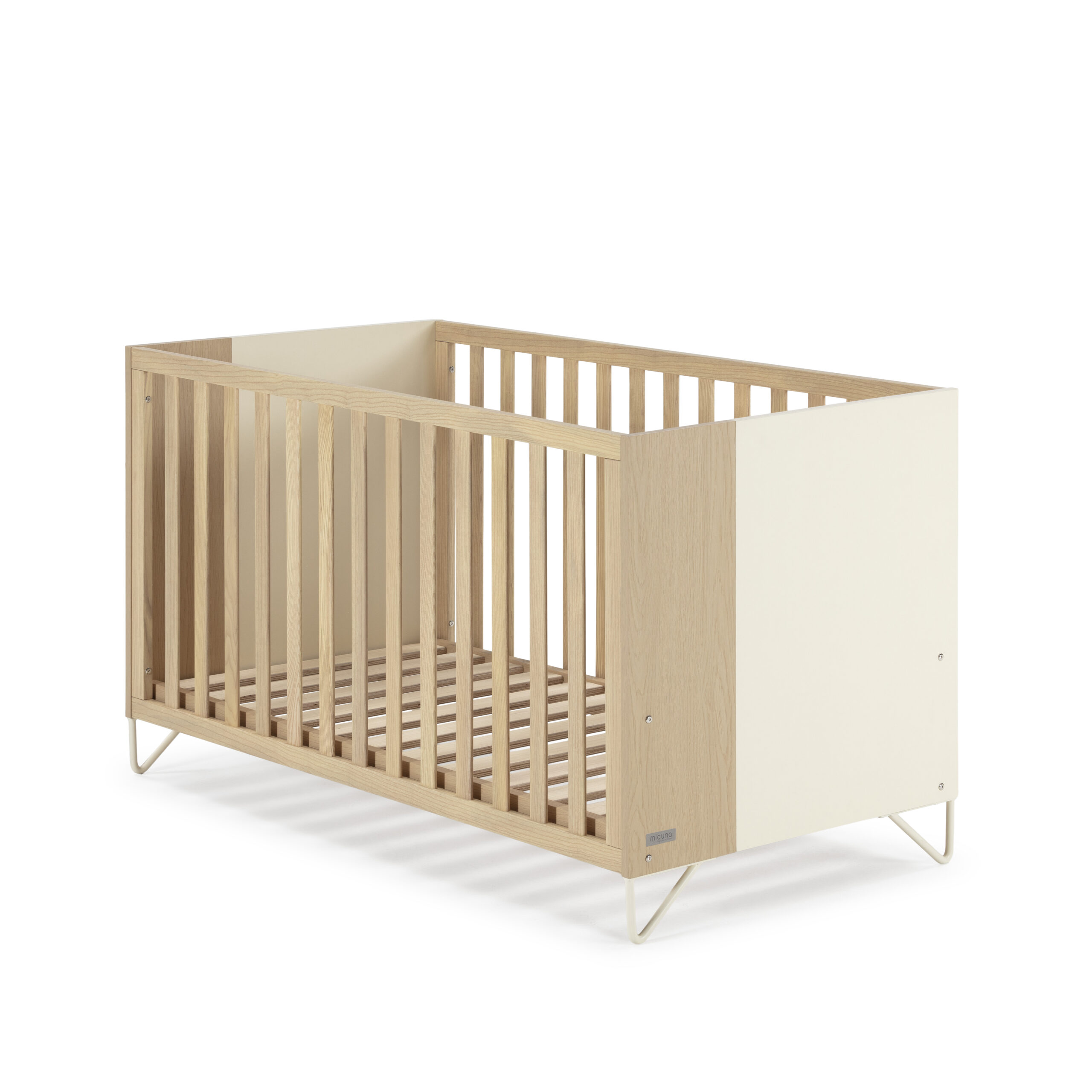 Cuna Micuna Big Amaia 140x70 roble claro y vainilla